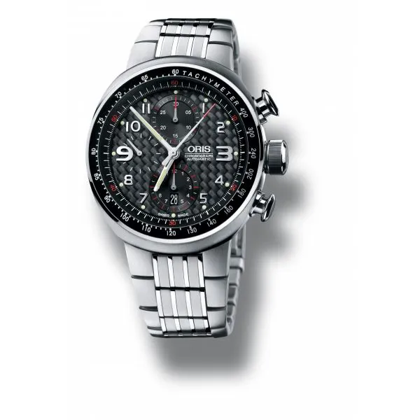 Oris TT3 Chronograph with Titantium case titantium bracelet and black dial